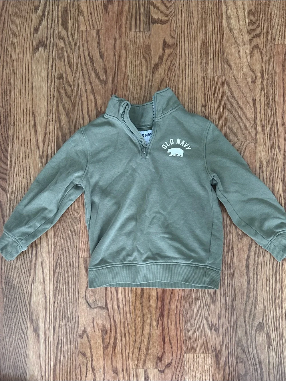 Old Navy Kids Olive Quarter-Zip Pullover Sweatshirt
